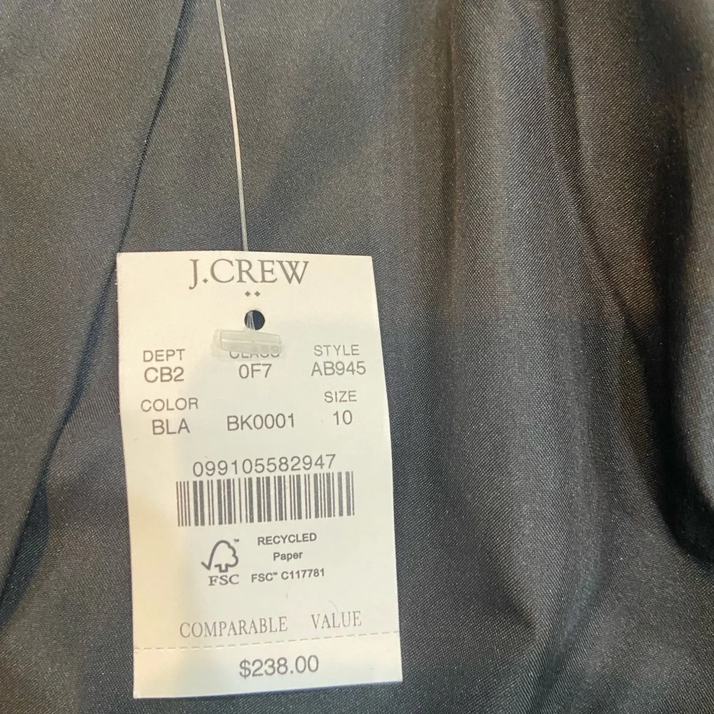 NWT JCrew Black wool blend city coat.  Size 10 sold out. - Picture 8 of 16